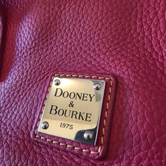 Dooney & Bourke June Bag Red Leather Tote Large R376C Pockets - Picture 9 of 16